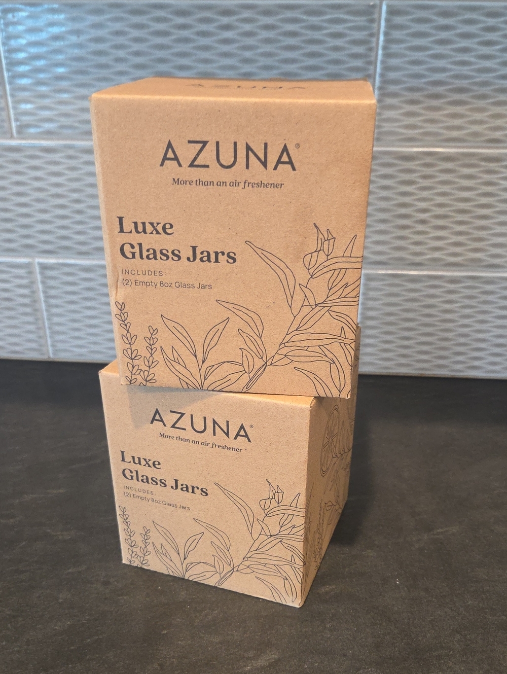 Luxe Glass Jars - Natural Kraft